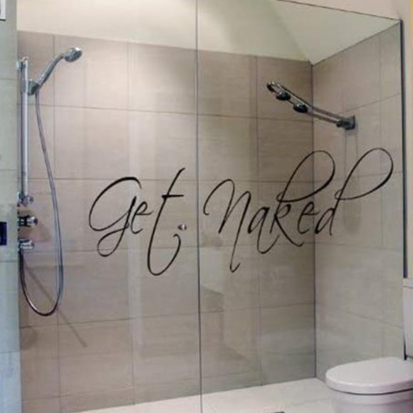 NEW Creative Bathroom Wall Shower Decal - Picture 1 of 4